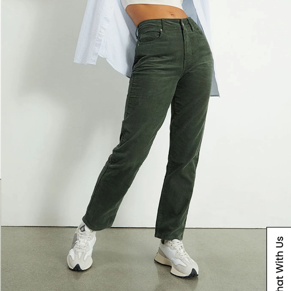 PacSun Green Corduroy Mom Jeans